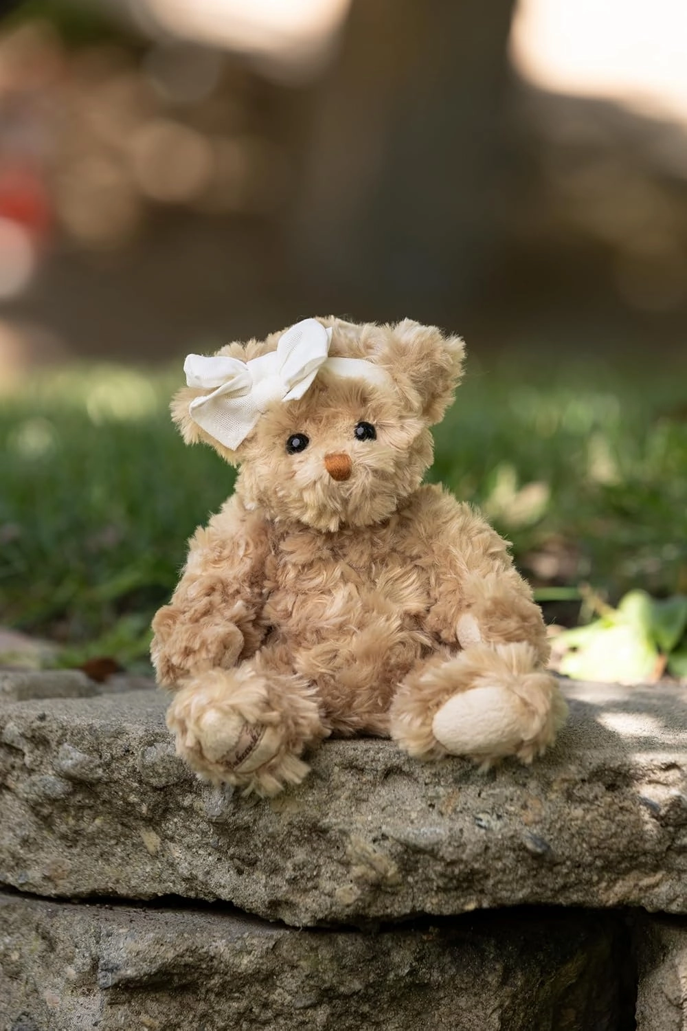 Bears Little Girlfriend - 10-Inch Handmade Teddy Bear, Baby Shower Stuffed Animal, Plush Toy