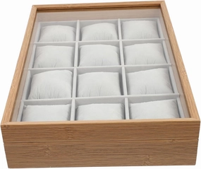 Beaupretty Watch Display Case with Transparent Lid Jewelry Storage Box for Watches Bracelets and Necklaces Elegant Display for Home Shop