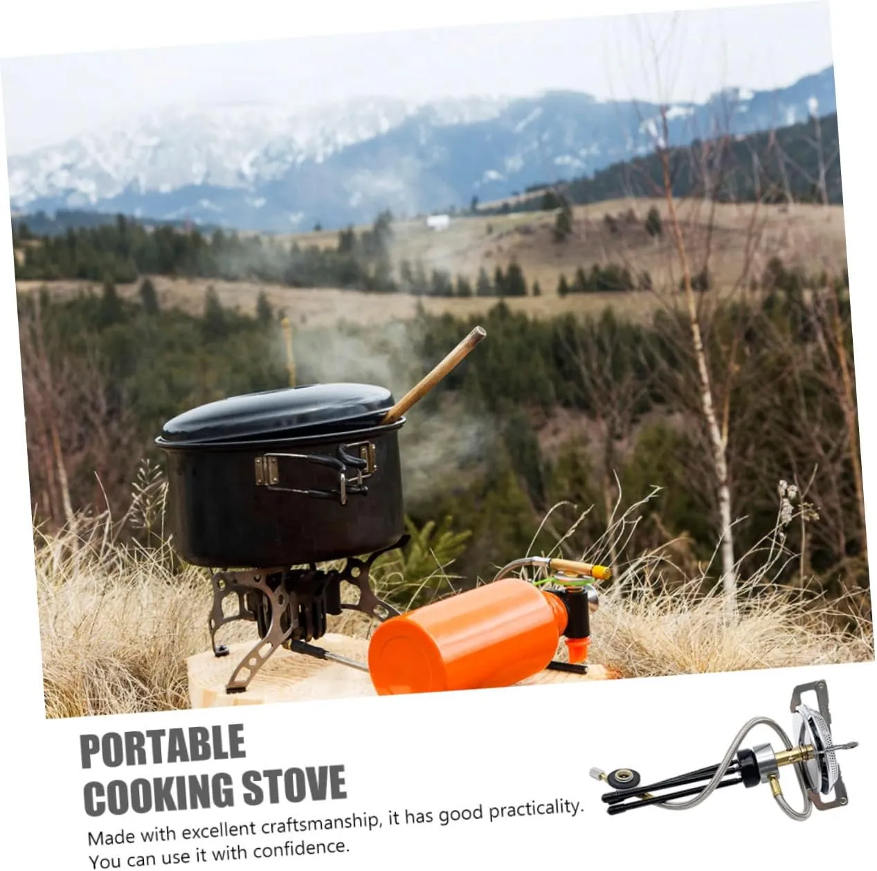 BESPORTBLE 2 Sets Camping Stove Outdoor Portable Gas Burner Propane Camping Gas Stove