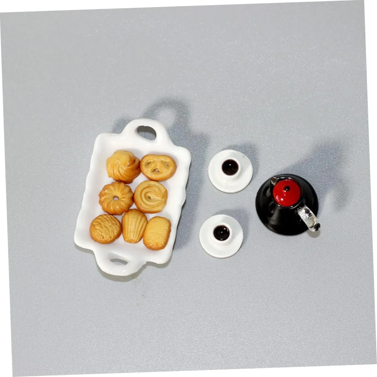 BESPORTBLE 3 Sets Kitchen Desktop Miniature Food Set Tiny Cups Collection Wear-Resistant Mini Decor for Boys and Girls