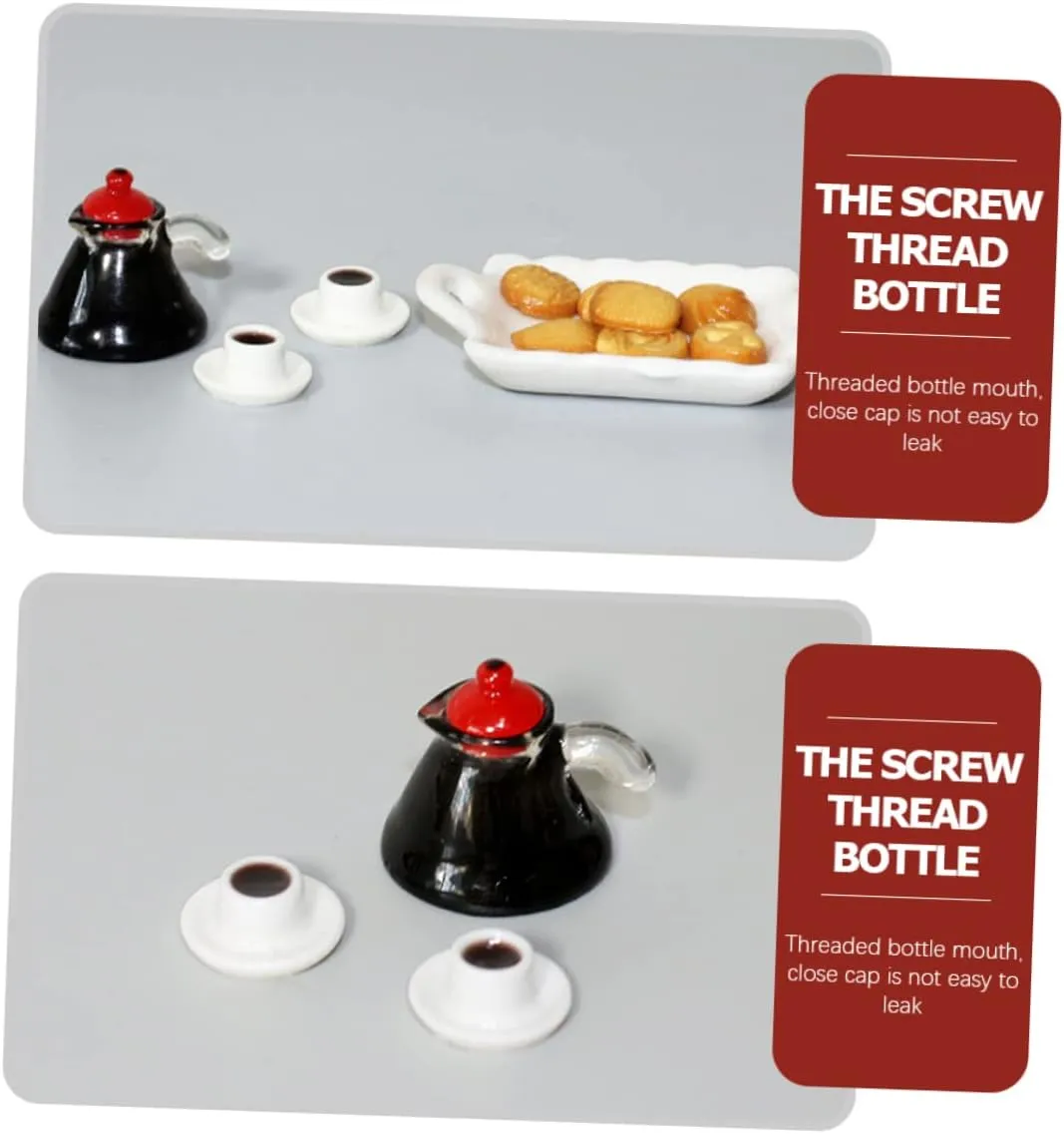 BESPORTBLE 3 Sets Kitchen Desktop Miniature Food Set Tiny Cups Collection Wear-Resistant Mini Decor for Boys and Girls
