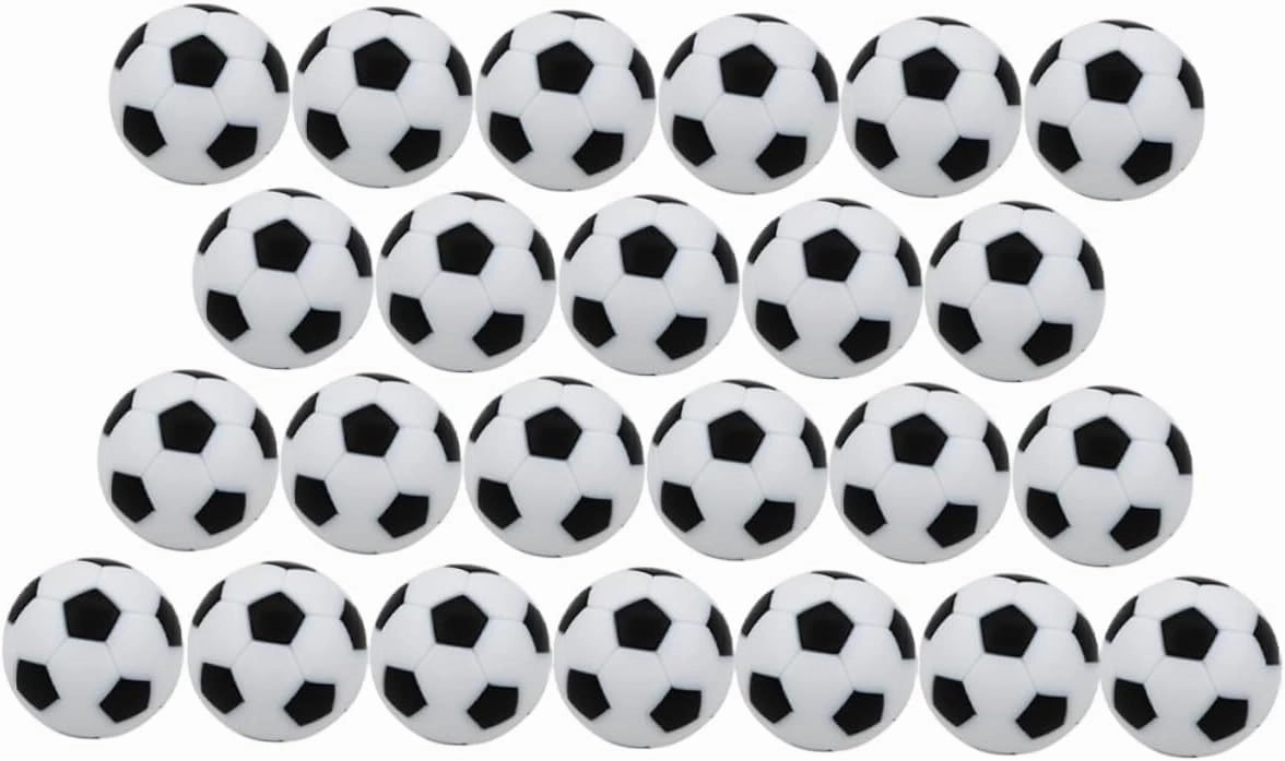 BESPORTBLE 24Pcs Tabletop Soccer Game Balls Mini Footballs for Replacement Accessories for Indoor Foosball Tables for Game Rooms and Family Fun