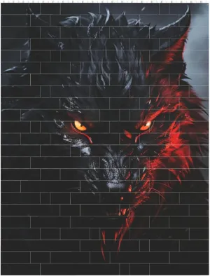 Big Black Wolf with Red Eyes Building Block Puzzle Personalized Building Bricks Block Puzzle Building Family Keepsake DIY Brick Block Puzzles Valentine's Day Gifts for Home Decor Brick Puzzle