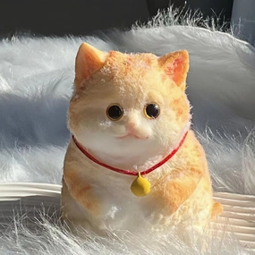 Big taba Squishy Cat, Handmade Squishy Cat for Adult/Kids, Stress Relief,Cute & Soft Cat Design, Perfect Squeeze Toys Gift for Relaxation and Fun (Medium 5''*3'')