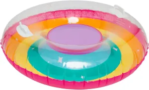 BigMouth Inc Large 48" Inflatable Snow Tube for Kids and Adults, Durable Winter Toy for Tubing & Sledding - Magical Rainbow