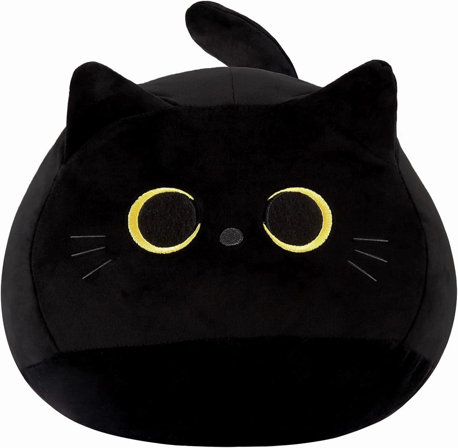 Black Cat Plush Toy 20 Inch Black Cat Pillow, Soft Stuffed Cat Plush Doll, Plushie Cat Pillow Cat Stuffed Animals for Kids Birthday Girlfriend Valentines Gift