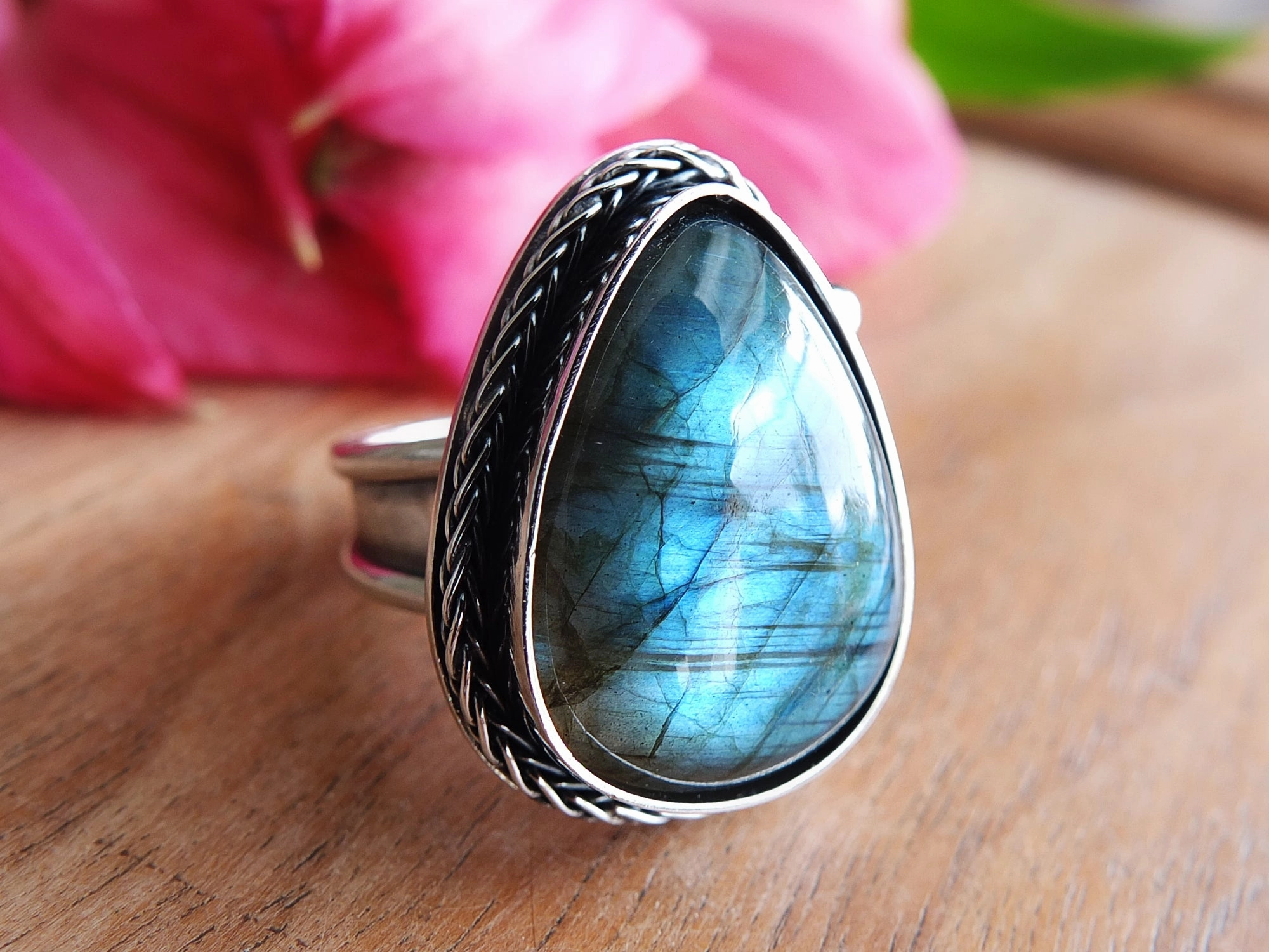 Blue Labradorite Ring or Pendant (Choose Your Size)