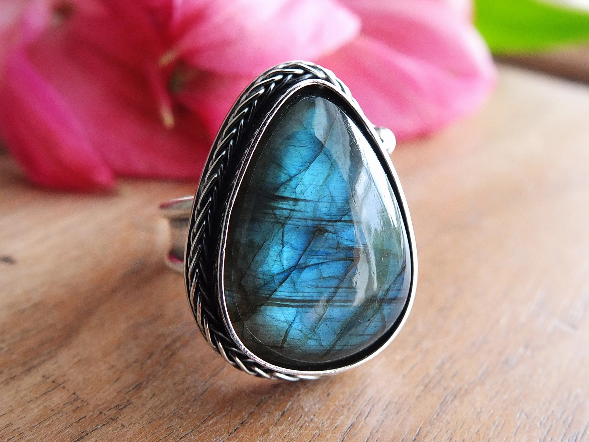 Blue Labradorite Ring or Pendant (Choose Your Size)