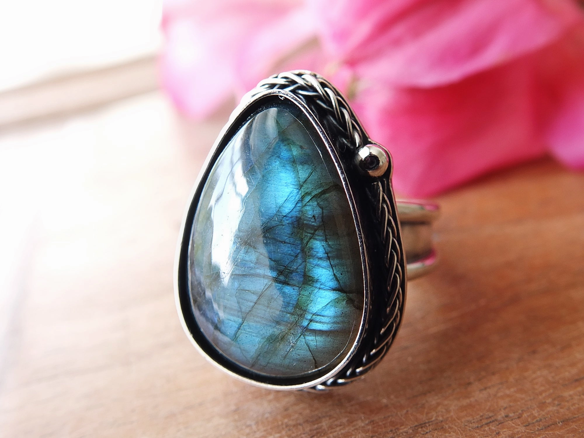 Blue Labradorite Ring or Pendant (Choose Your Size)