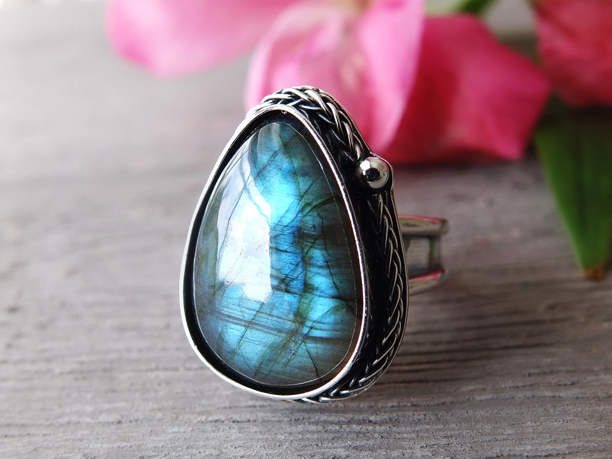 Blue Labradorite Ring or Pendant (Choose Your Size)