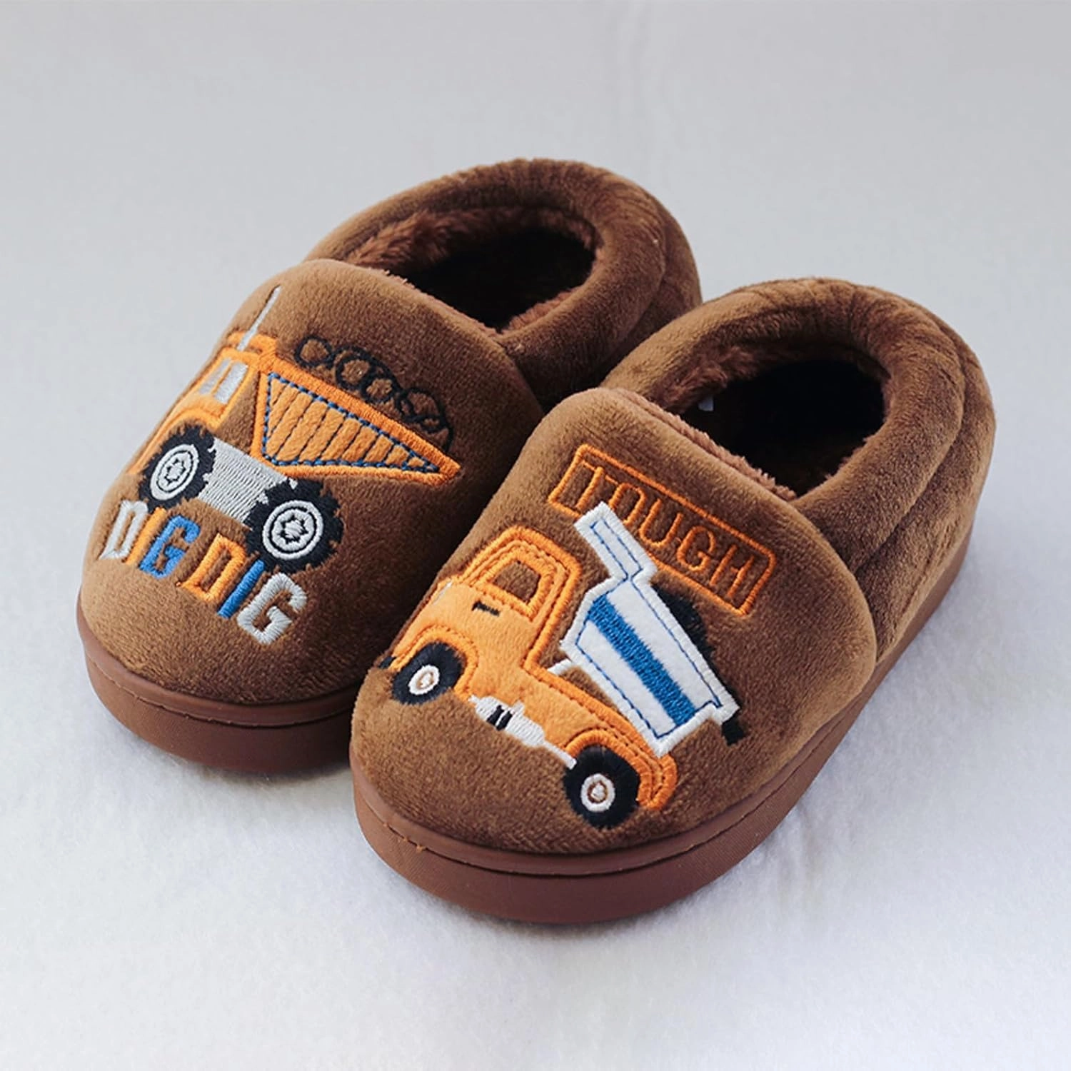 BMINFEE Garden Shoes Girls Cute Slippers Cartoon Memory Cotton Children's Plush Warm Winter Home shoes Boys Unisex Slides