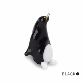 BOB the penguin Collectible Miniature Glass Figurine in Tynies Collector's Frame