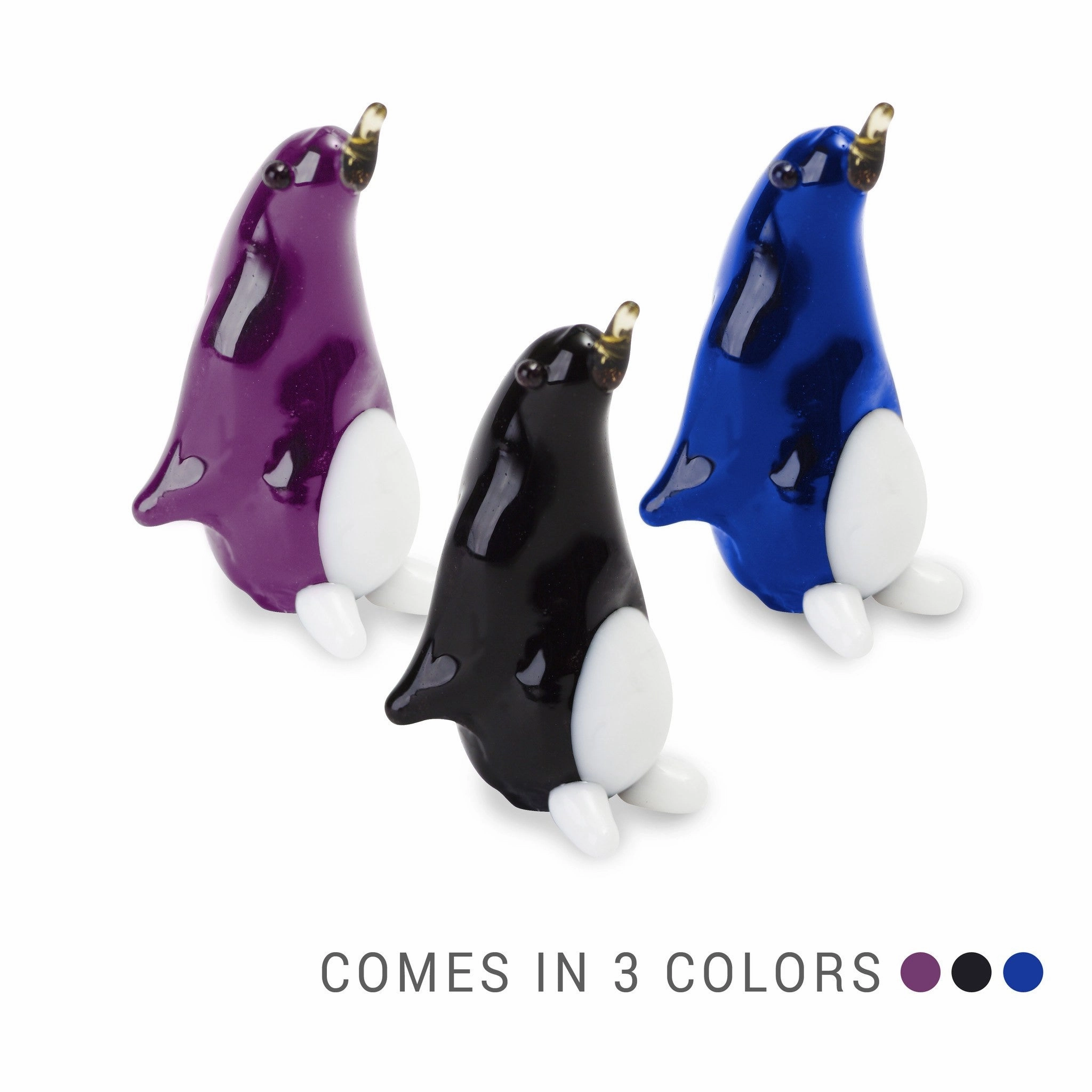 BOB the penguin Collectible Miniature Glass Figurine in Tynies Collector's Frame