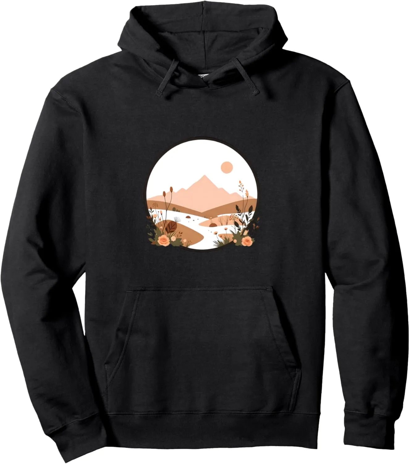 Boho Desert Landscape Pullover Hoodie