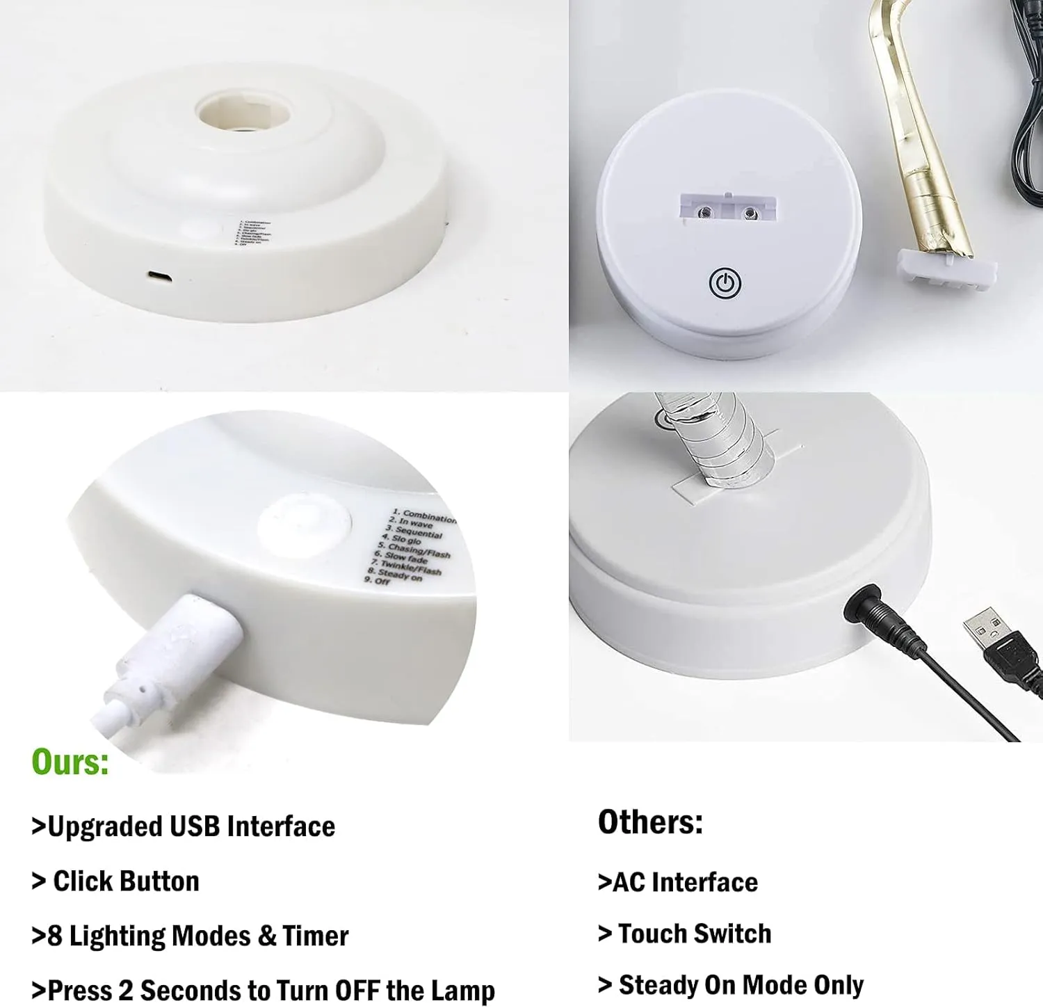 Bonsai Tree Light 108 LED Artificial Tree Lamp, Battery and USB Operated (White Glow Silver Branch)