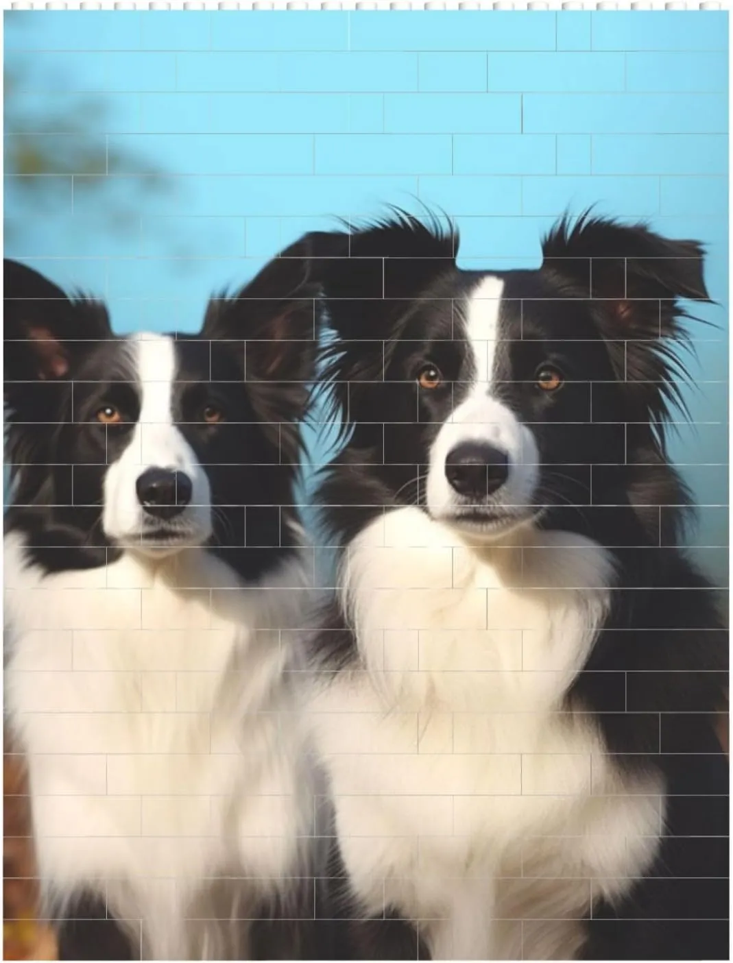 Border Collie Building Block Puzzle Personalized Building Bricks Block Puzzle Building Family Keepsake DIY Brick Block Puzzles Valentine's Day Gifts for Home Decor Brick Puzzle