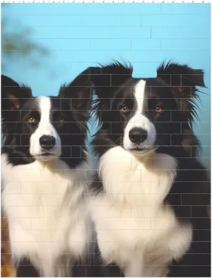 Border Collie Building Block Puzzle Personalized Building Bricks Block Puzzle Building Family Keepsake DIY Brick Block Puzzles Valentine's Day Gifts for Home Decor Brick Puzzle
