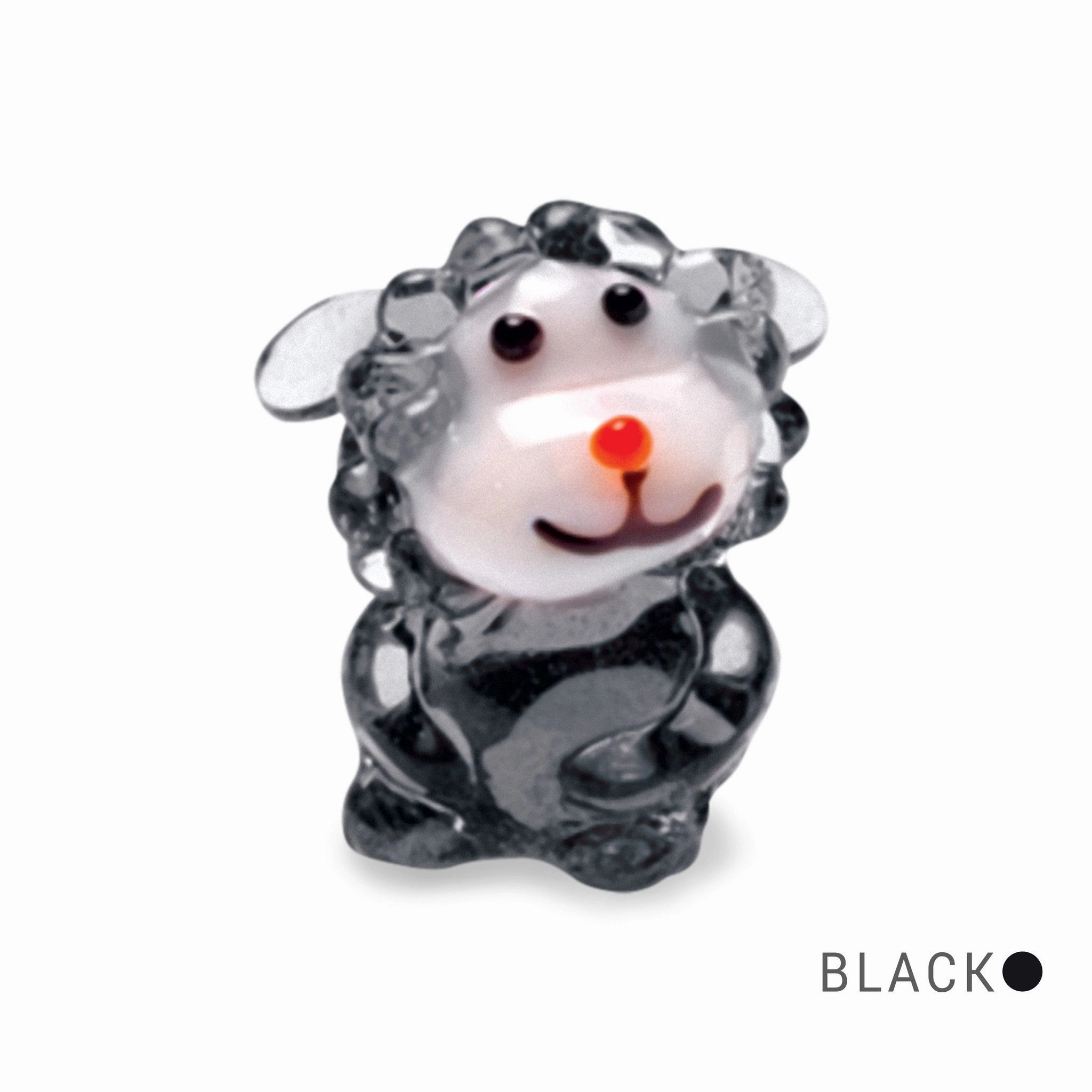Bow the Sheep Collectible Miniature Glass Figurine in Tynies Collector's Frame
