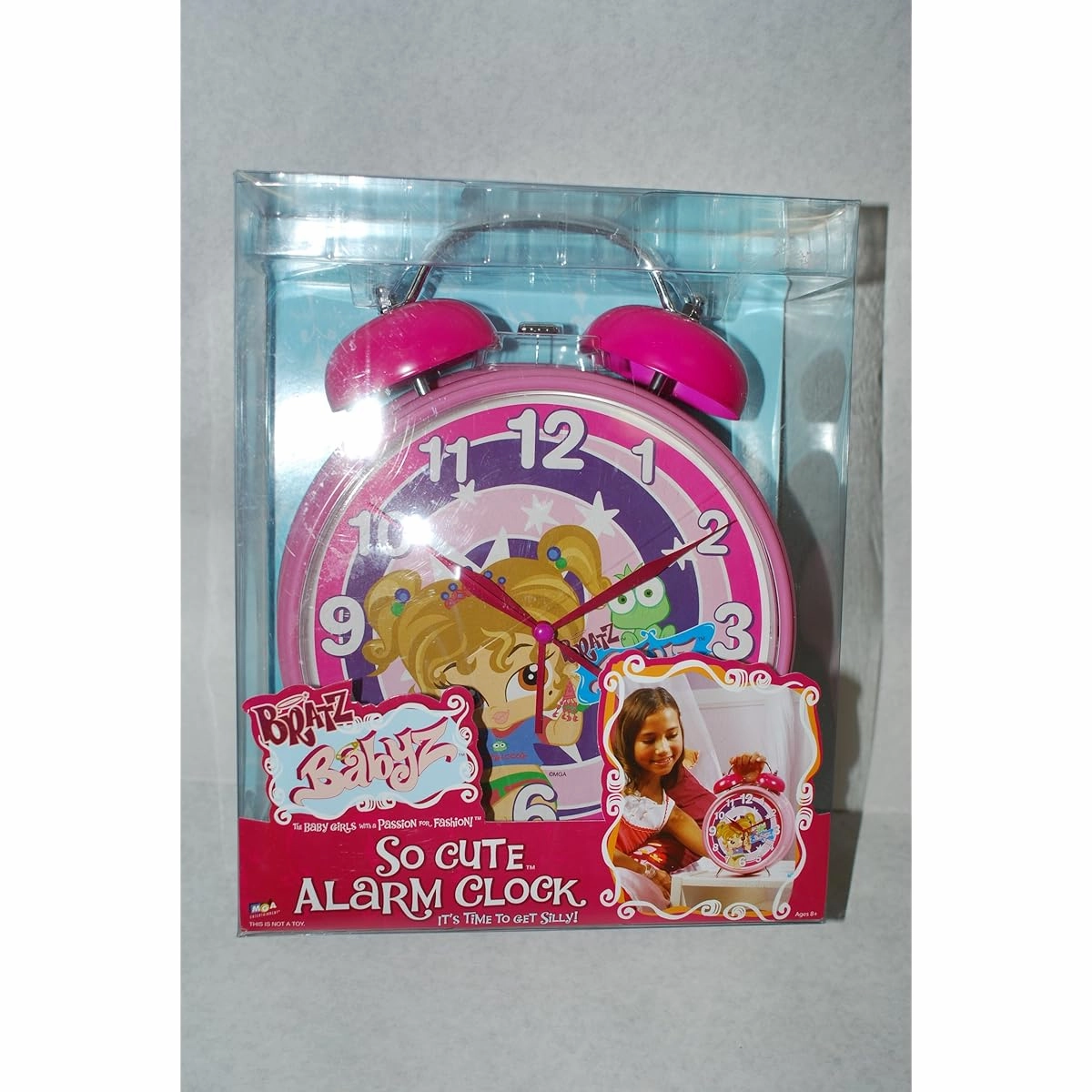 Bratz Babyz So Cute Alarm Clock Light Pink with Hot Pink Bells