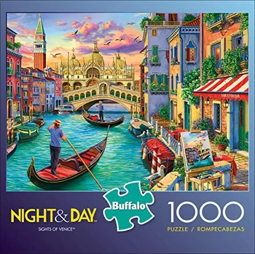 Buffalo Games - Image World - Sights of Venice - 1000 Piece Jigsaw Puzzle for Adults -Challenging Puzzle Perfect for Game Nights - Finished Size is 26.75 x 19.75