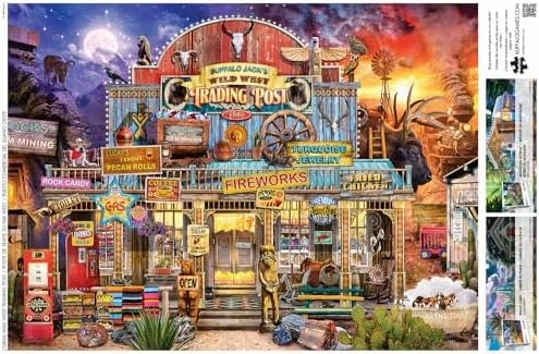 Buffalo Games - Jeff Haynie - Wild West Trading Post - 1000 Piece Jigsaw Puzzle for Adults -Challenging Puzzle Perfect for Game Nights - Finished Size is 26.75 x 19.75