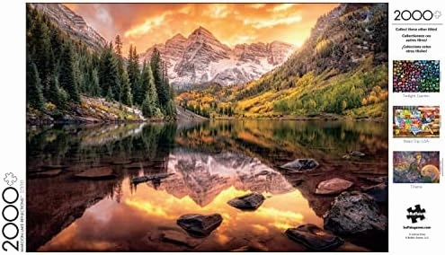 Buffalo Games - Joshua Snow - Maroon Lake Reflections - 2000 Piece Jigsaw Puzzle for Adults Challenging Puzzle Perfect for Game Nights - Finished Size is 38.50 x 26.50