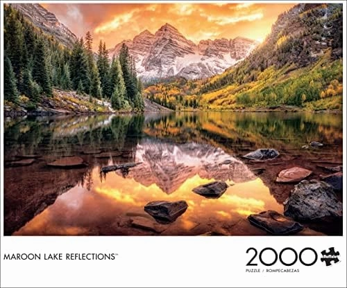 Buffalo Games - Joshua Snow - Maroon Lake Reflections - 2000 Piece Jigsaw Puzzle for Adults Challenging Puzzle Perfect for Game Nights - Finished Size is 38.50 x 26.50
