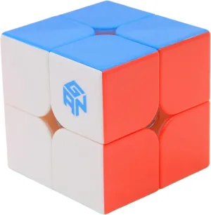 Bukefuno GAN 251 Leap Magnetic Speed Cube Gans 2x2 GAN 251 Leap 63 Stickerless Magnets Magic Cube Mini 2x2x2 Puzzle Frosted Surface(Frosted Surface Version)