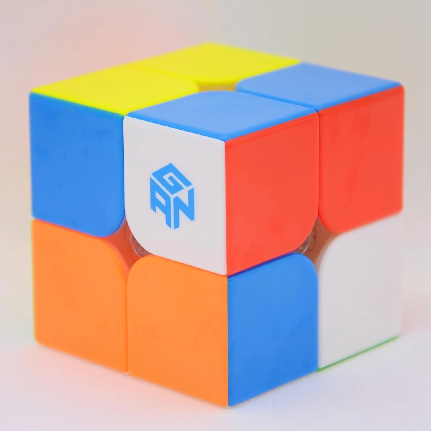 Bukefuno GAN 251 Leap Magnetic Speed Cube Gans 2x2 GAN 251 Leap 63 Stickerless Magnets Magic Cube Mini 2x2x2 Puzzle Frosted Surface(Frosted Surface Version)