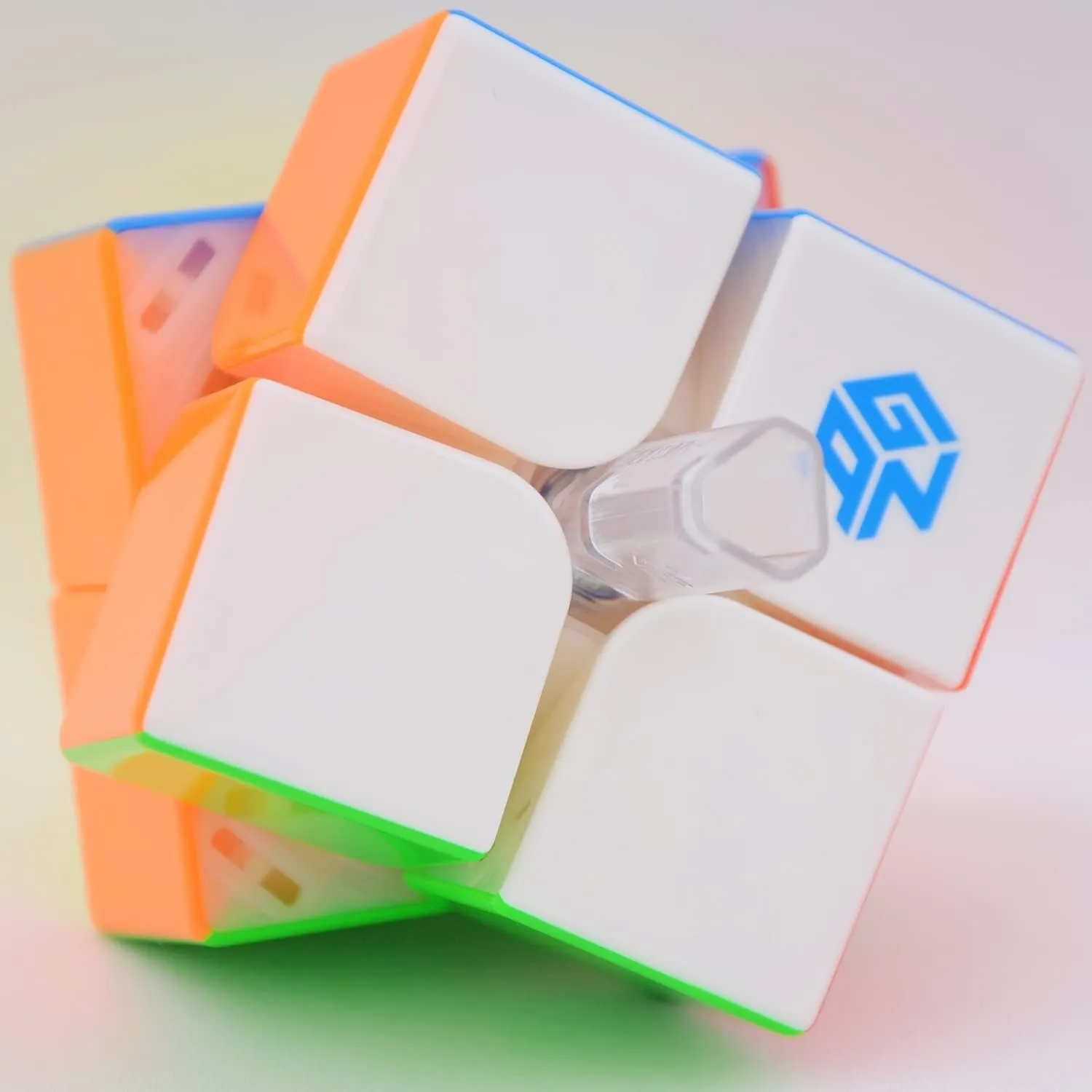 Bukefuno GAN 251 Leap Magnetic Speed Cube Gans 2x2 GAN 251 Leap 63 Stickerless Magnets Magic Cube Mini 2x2x2 Puzzle Frosted Surface(Frosted Surface Version)