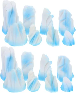 Cabilock 2 Sets Miniature Iceberg Figurines of Resin Ornaments for Aquarium Dollhouse Micro Landscape Decor Tiny Floeberg Statues for Versatile Decoration