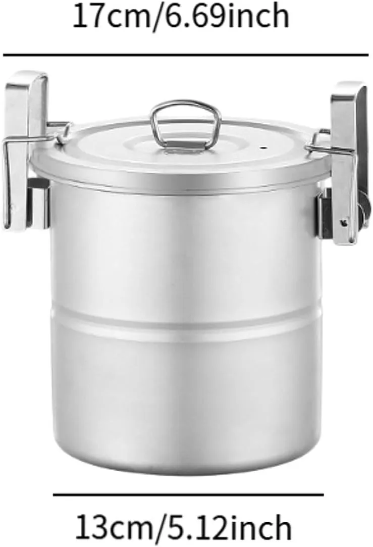 Camping Cooking Pot Outdoor Pot Portable 304 Stainless Steel Campfire Cooking Equipment
