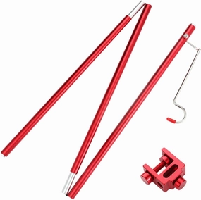 Camping Table Lantern Stand Aluminum Alloy Sturdy Light Pole 3-Section Design
