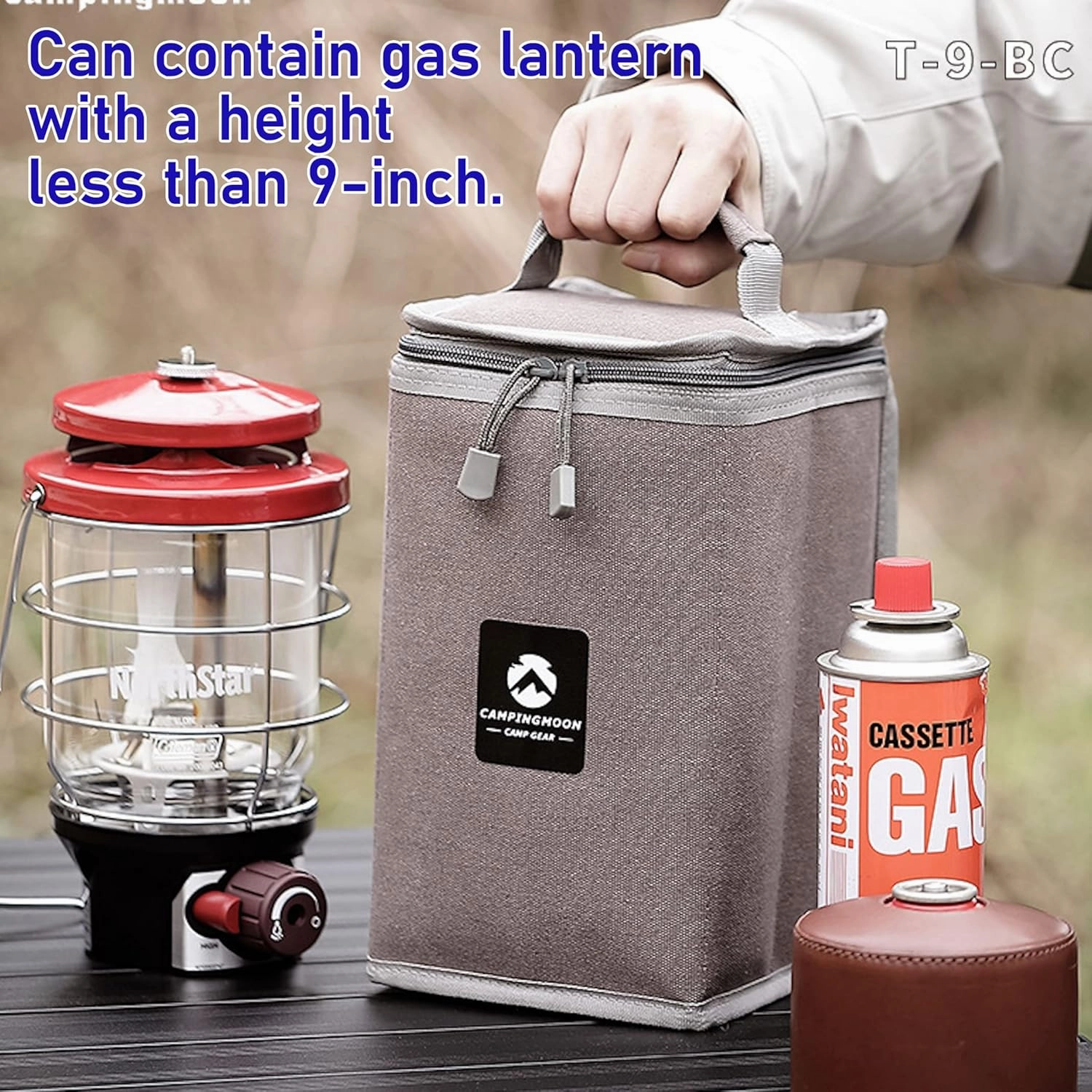 CAMPINGMOON Camping Gear Lantern Storage Case T-8,T-9