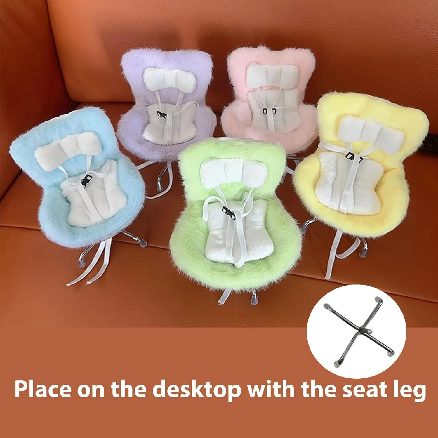 Car Decoration Accessories for Dolls, Car Air Vent Safety Seat, Perfect for Car Decoration and Display, Plush Doll Sofa (G-1)