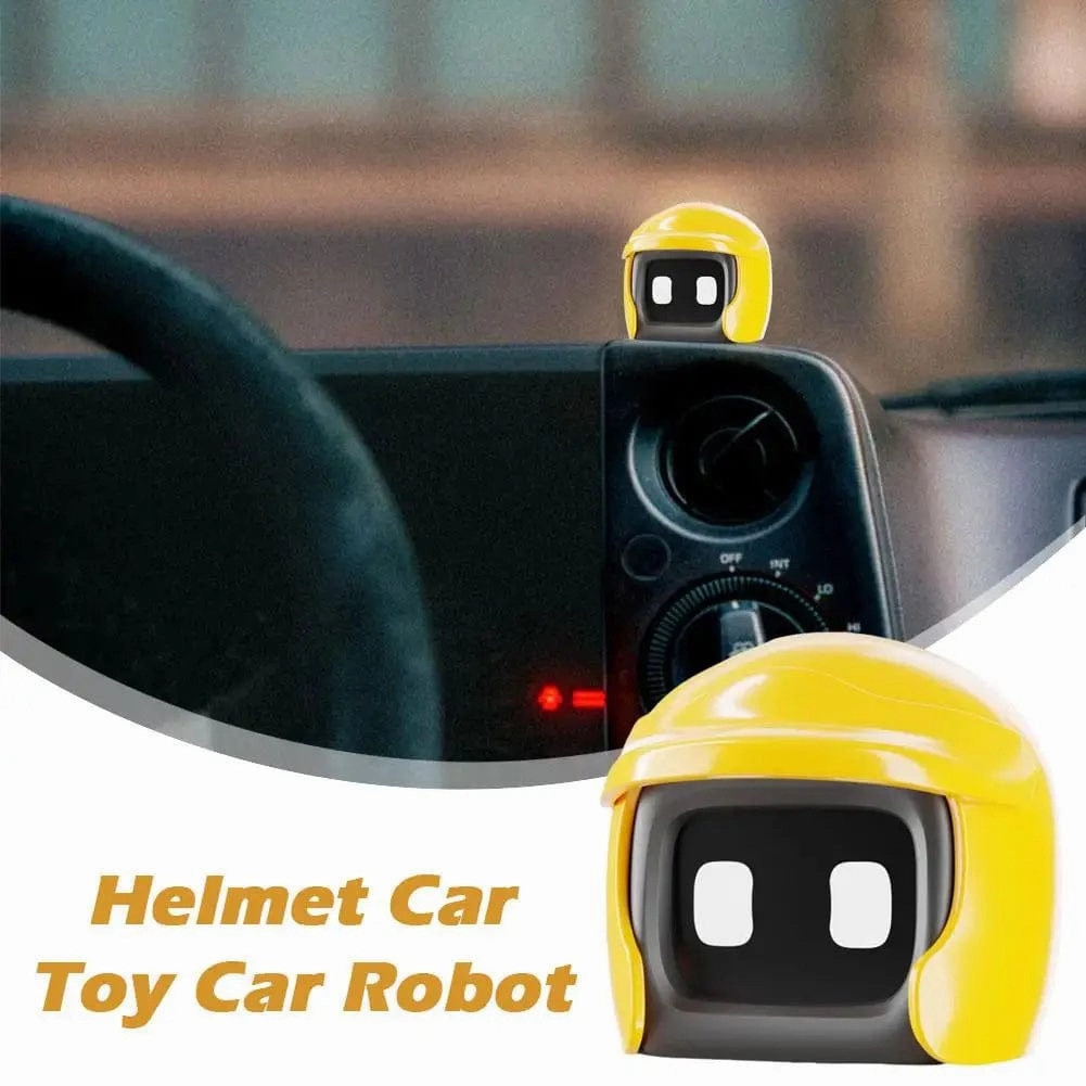 Car Partner Cute Helmet Robot - Smart Car Toy Decoration