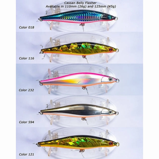 Cassan Belly Flasher Lipless Hard Lures | 11 Cm | 12.5 Cm | Sinking