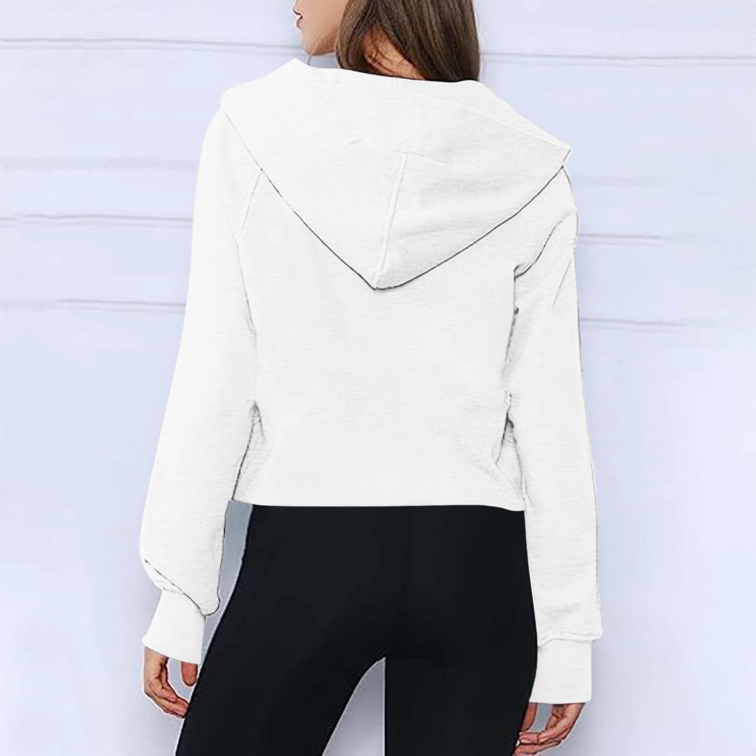 Ceboyel Womens Quarter Zip Sweatshirt 2023 Fleece Oversized Sweaters Cropped Pullover Hoodies Fall Trendy Outfits Clothing