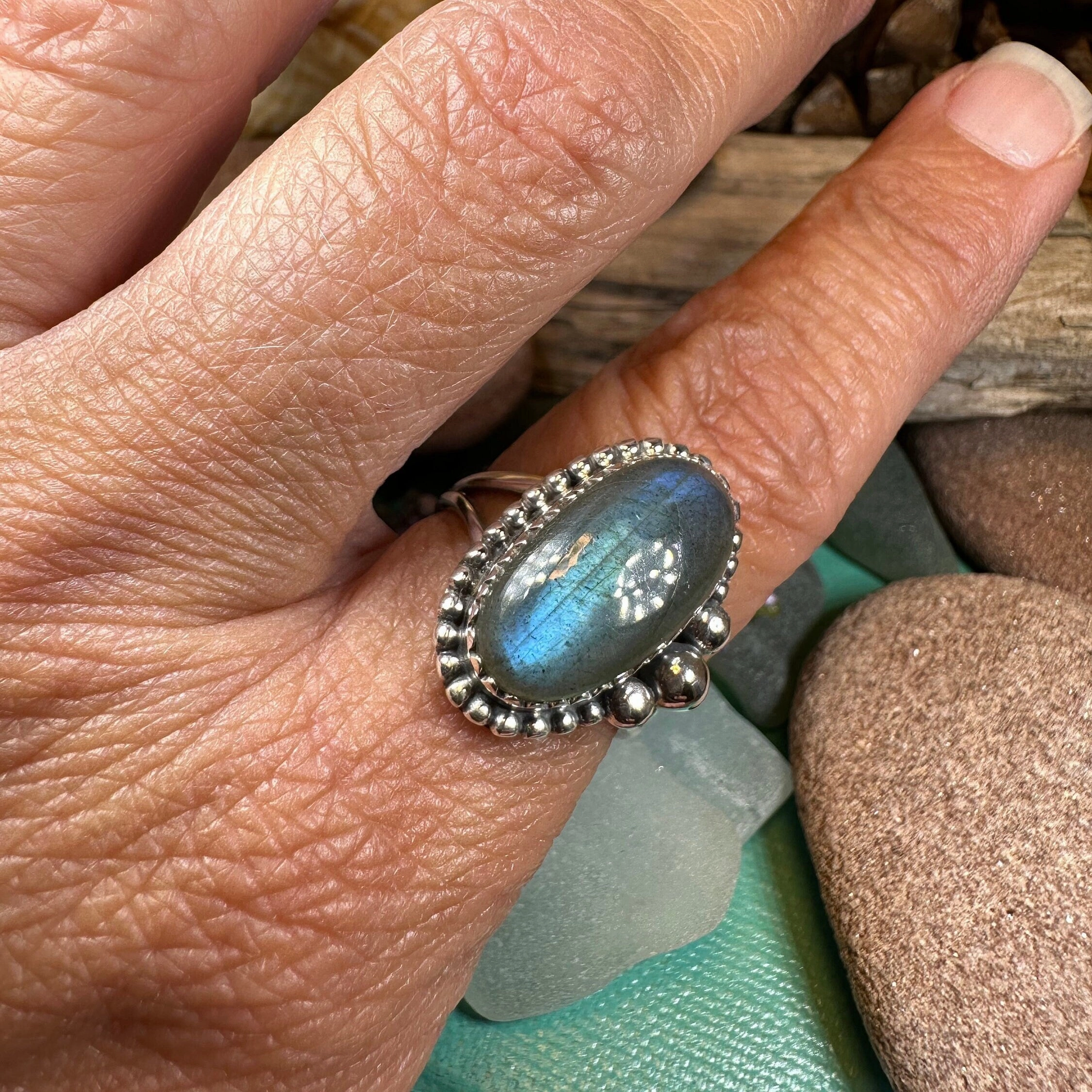 Celtic Storm Labradorite Ring
