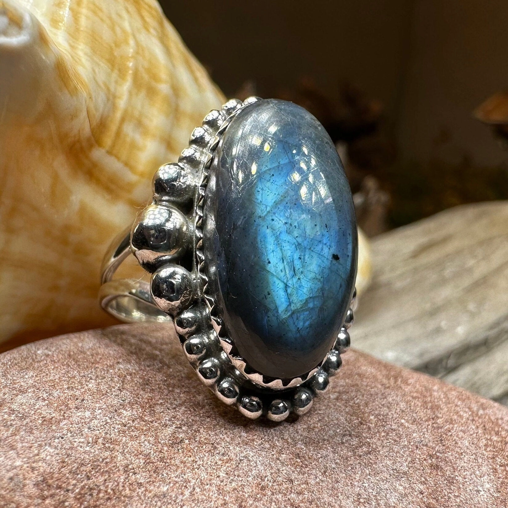 Celtic Storm Labradorite Ring
