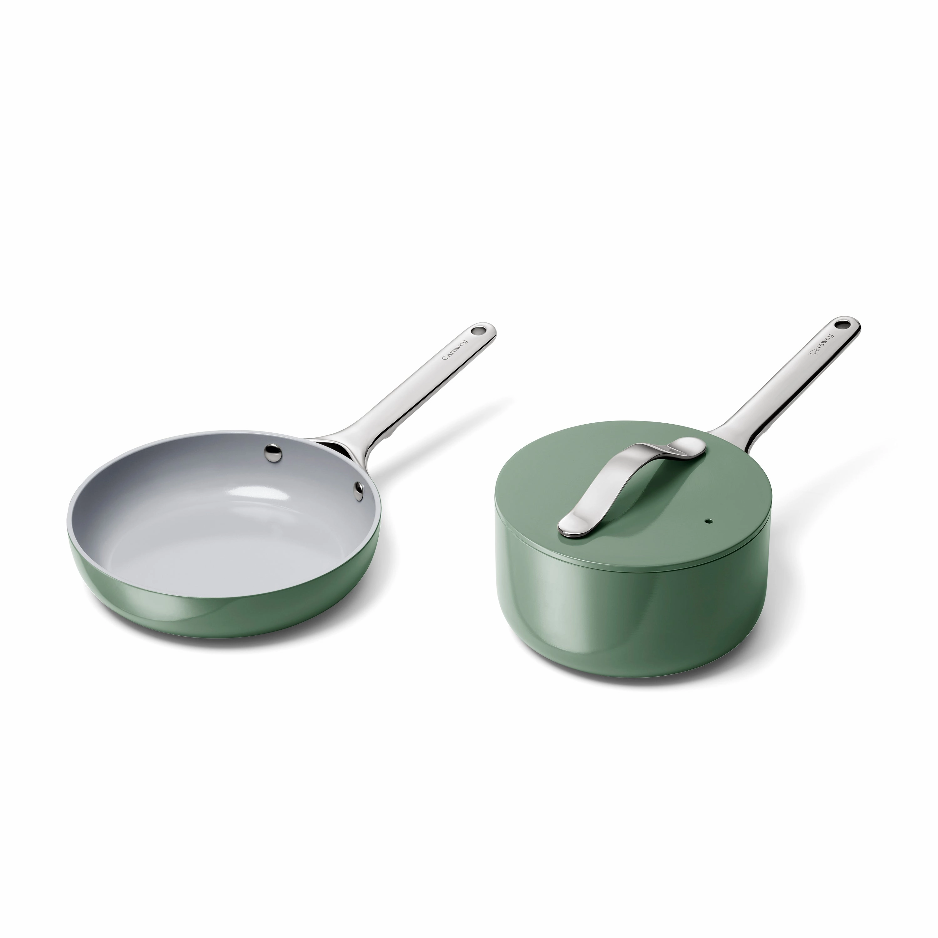 Ceramic Mini Fry Pan & Mini Sauce Pan Duo