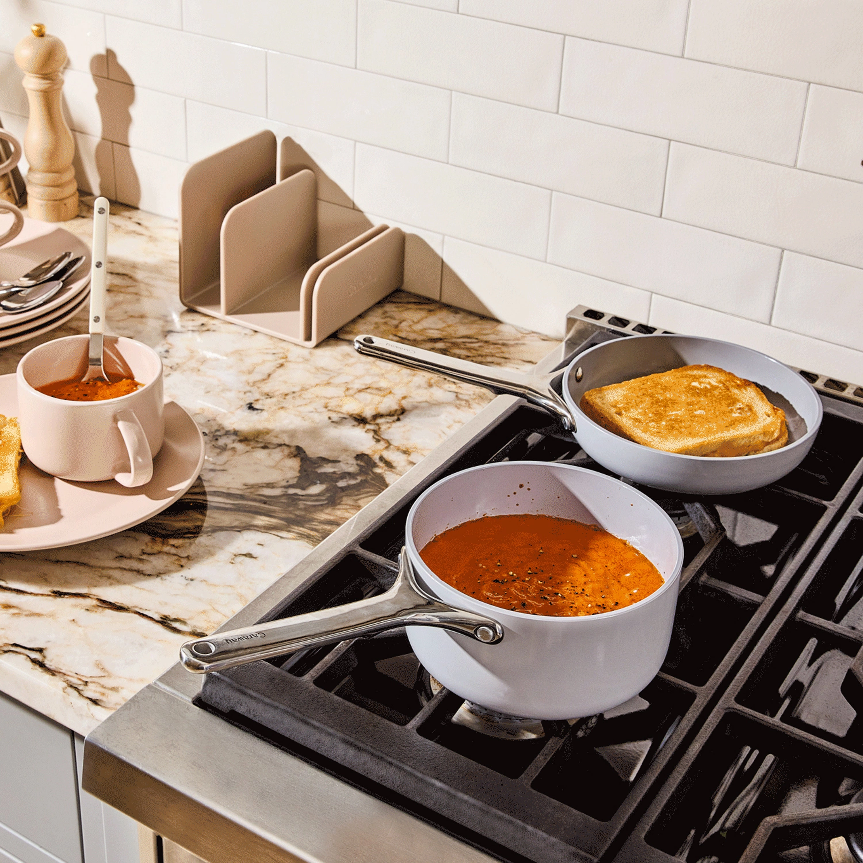 Ceramic Mini Fry Pan & Mini Sauce Pan Duo