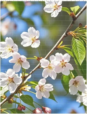 Cherry Japanese Cherry Blossom Building Block Puzzle Personalized Building Bricks for Adults Square Shaped Block Puzzle Building Valentine's Day Gifts for Home Decor Brick Puzzle