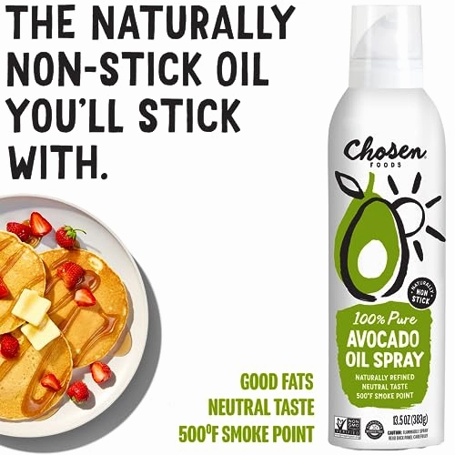 Chosen Foods 100% Pure Avocado Oil 1.75lt Bottle   13.5oz Spray 2-Pack, Keto and Paleo Diet Friendly, Kosher Cooking Spray for Baking, High-Heat Cooking and Frying
