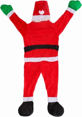 Christmas Hanging Santa Decoration Climbing Santa Claus Climbing Hanging Santa Claus Suit Indoor Outdoor Christmas Ornaments Christmas Decor for Gutter/Roof/Chimney/Window/Car/Christmas Tree (3.6 FT)