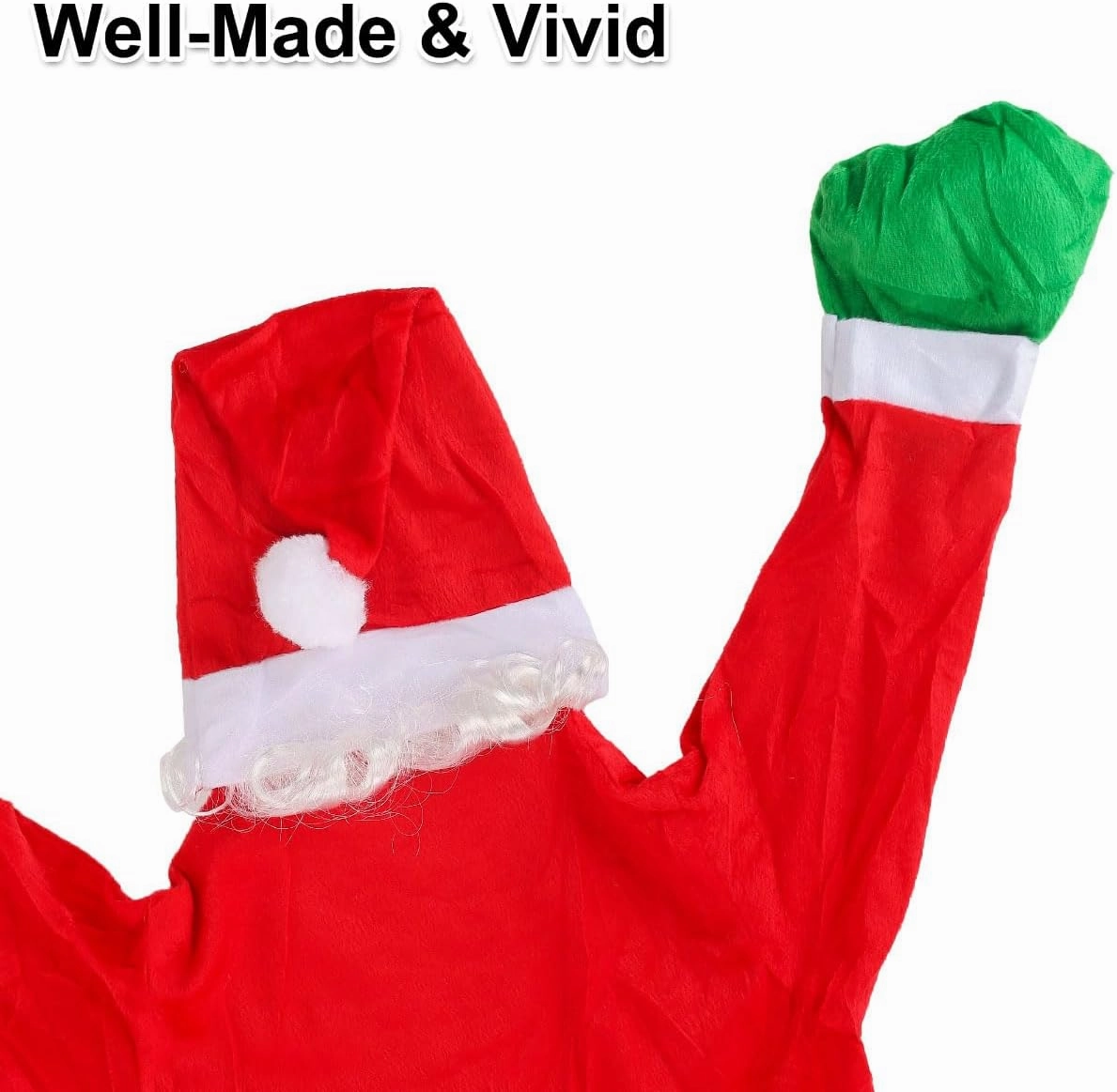 Christmas Hanging Santa Decoration Climbing Santa Claus Climbing Hanging Santa Claus Suit Indoor Outdoor Christmas Ornaments Christmas Decor for Gutter/Roof/Chimney/Window/Car/Christmas Tree (3.6 FT)