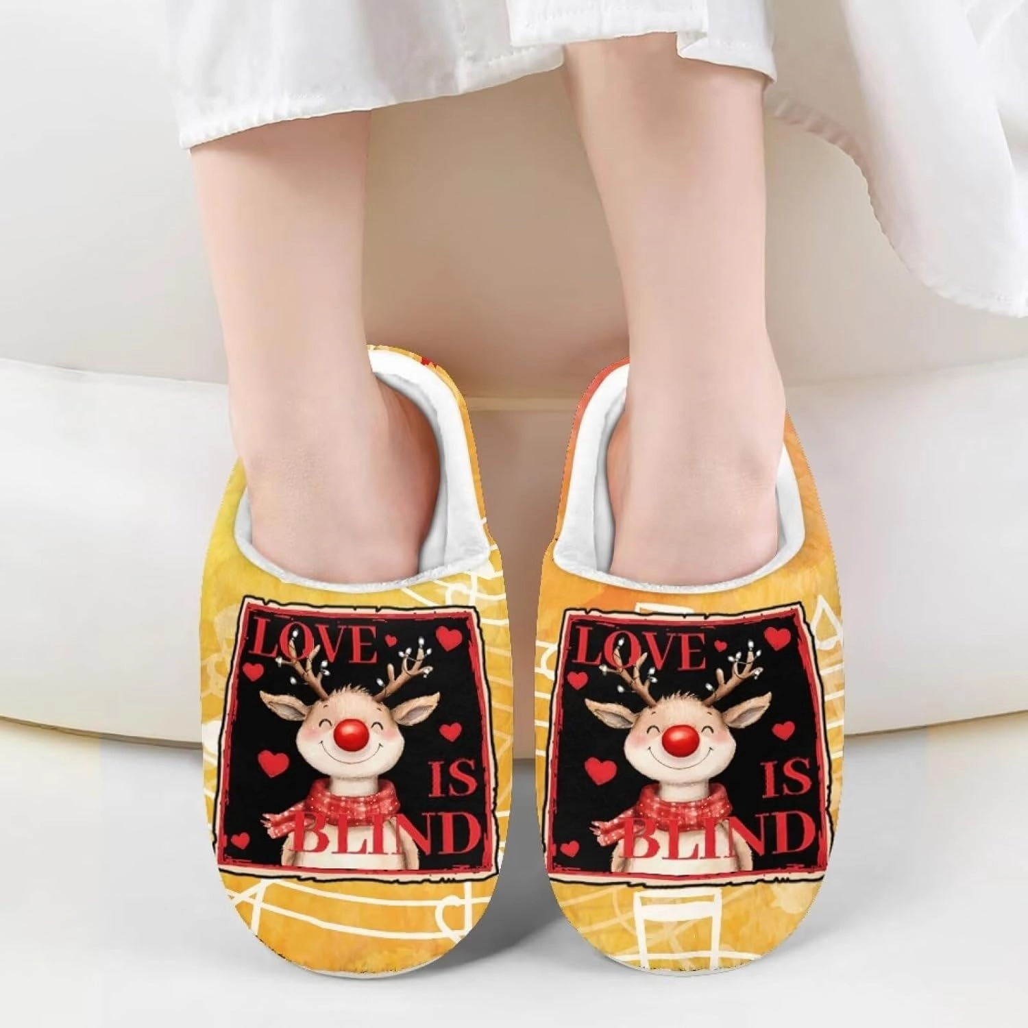 Christmas Slippers for Family Christmas Slippers Matching Sets Reindeer Christmas House Santa Claus Slippers Funny Christmas Slippers