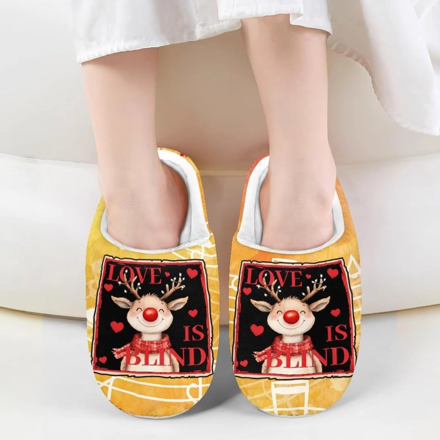 Christmas Slippers for Family Christmas Slippers Matching Sets Reindeer Christmas House Santa Claus Slippers Funny Christmas Slippers