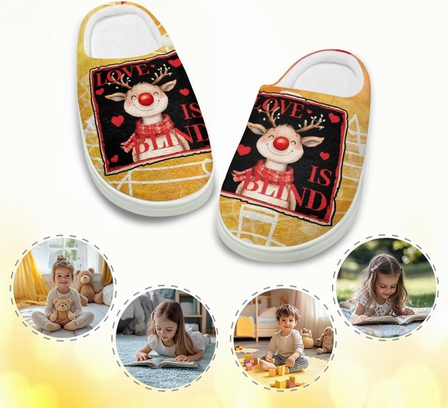 Christmas Slippers for Family Christmas Slippers Matching Sets Reindeer Christmas House Santa Claus Slippers Funny Christmas Slippers