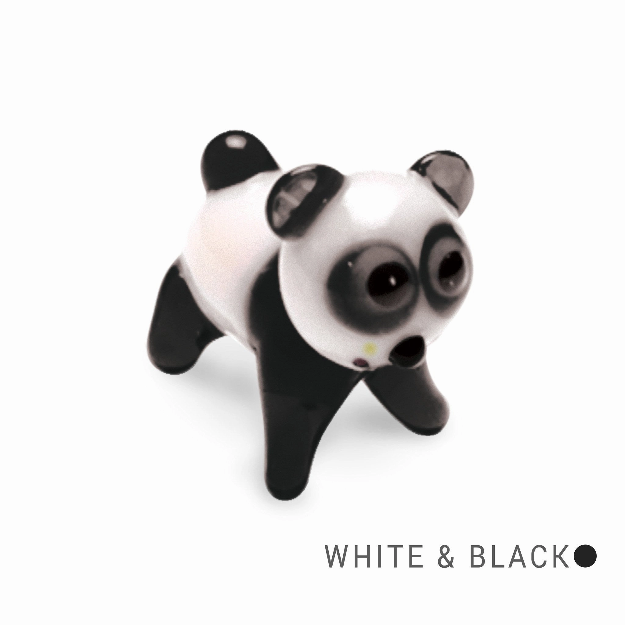 Chu the Panda Collectible Miniature Glass Figurine in Tynies Collector's Frame